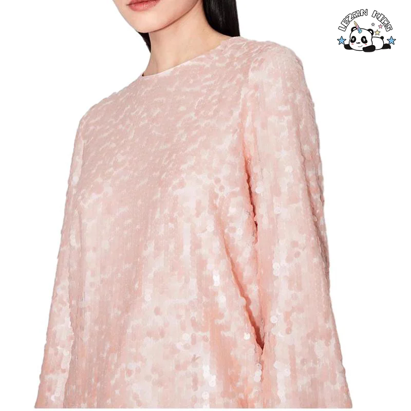 LEZONKIDS - Novo Produto de 2024 Cor Sólida Com Desenho de Pena Vestidos de Meninas para Roupas de Crianças de 2-12T
